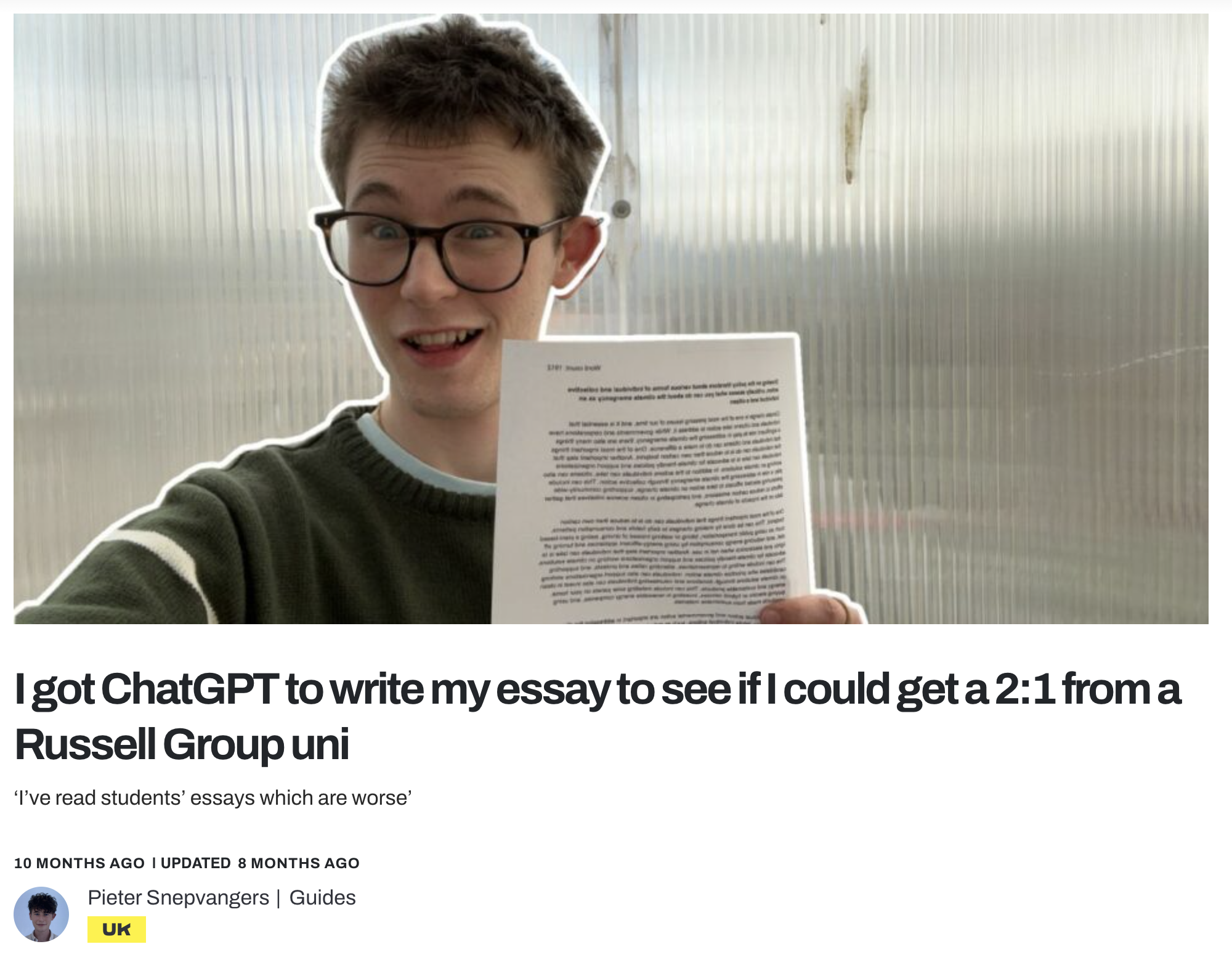 Danger student